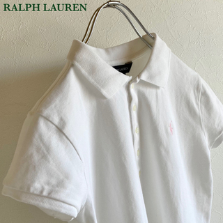 ラルフローレン(Ralph Lauren)のラルフローレン ロゴ刺繍 ストレッチ 鹿の子 ポロシャツ 半袖 シャツ ホワイト(ポロシャツ)