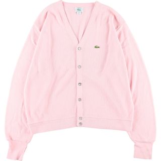 ラコステ(LACOSTE)の古着 80~90年代 ラコステ LACOSTE IZOD アクリルニットカーディガン USA製 メンズXL ヴィンテージ /eaa367523(カーディガン)