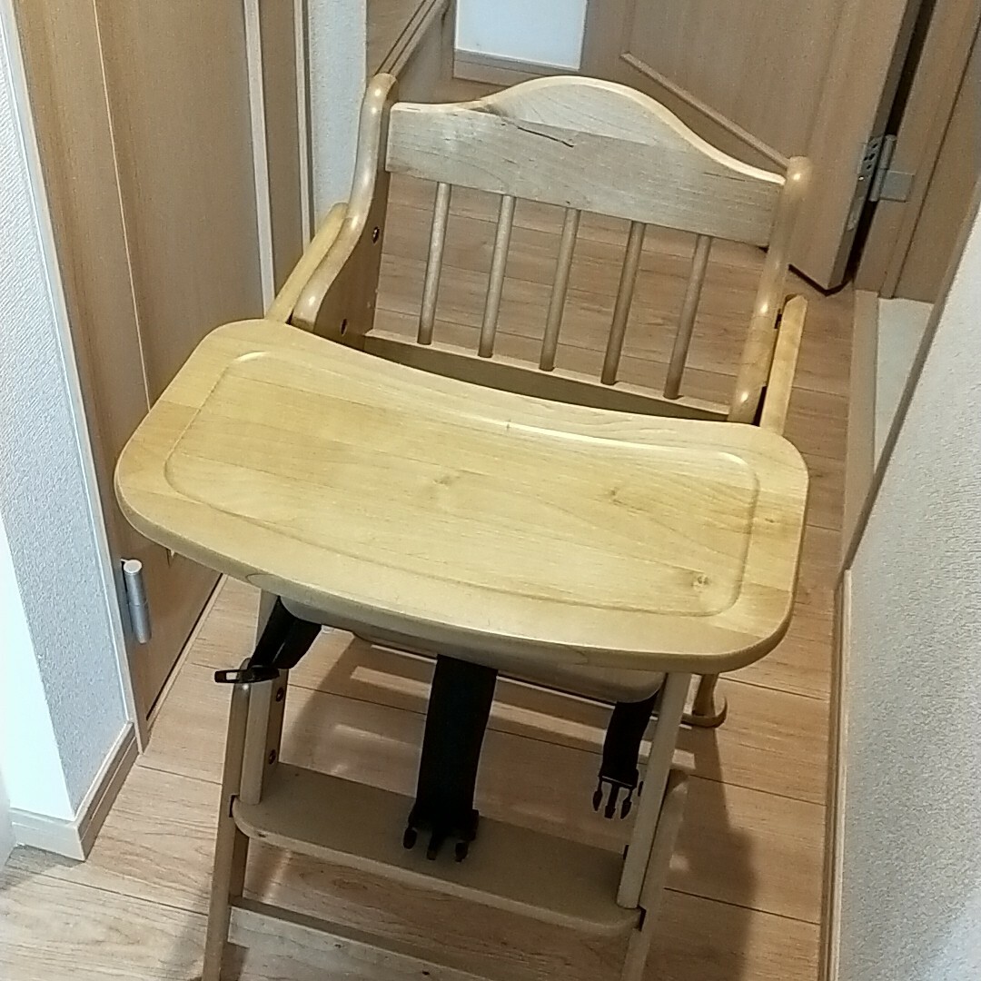ベビーチェア ハイローチェア 木製 椅子 2way 折りたたみ
