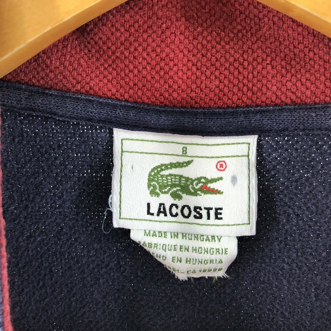 ラコステ　LACOSTE スウェット　トレーナー　刺繍ロゴデザイン　90s