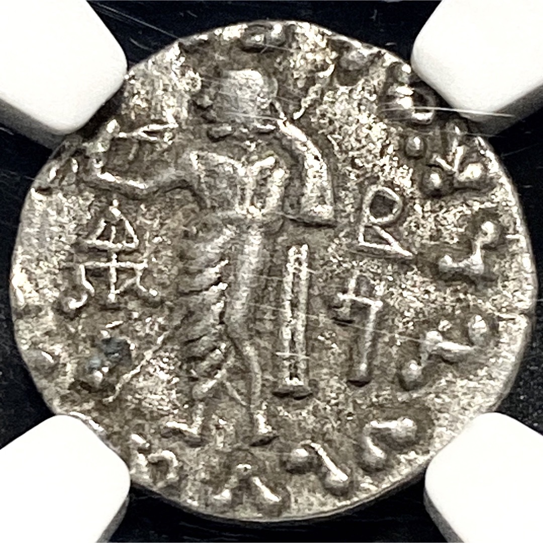 紀元前58年 インド スキタイ ドラクマ 銀貨 NGC XF 古代 コイン 1