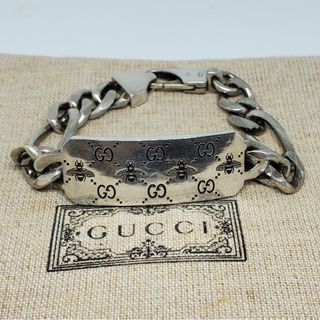 【超レア現行品】GUCCI GG＆ビー モチーフ エングレービング ブレスレット