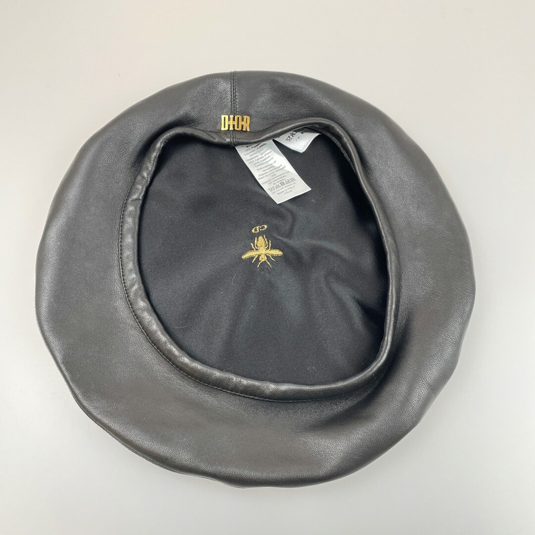 Christian Dior - 未使用 DIOR ディオール レザーベレー帽 ハンチング