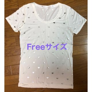 ヘザー(heather)の新品・未使用 heather ハート柄Tシャツ ○＊毎日郵送致します＊○(Tシャツ(半袖/袖なし))