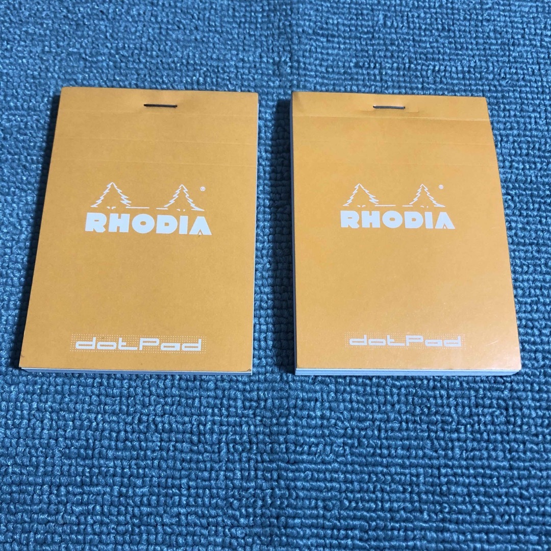 RHODIA(ロディア)の←新品〒【管理No.0703】ロディアdotPad No.12 オレンジ 2つ インテリア/住まい/日用品の文房具(ノート/メモ帳/ふせん)の商品写真