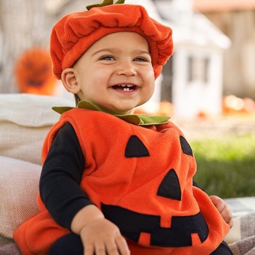 期間限定お試し価格 ハロウィン カボチャ コスプレ キッズ おばけ 90サイズ ベビー 子供服 その他