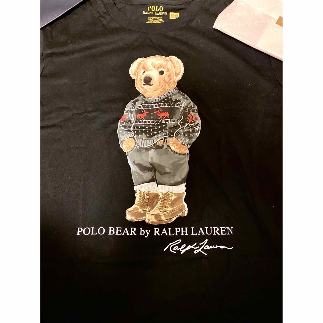 POLO RALPH LAUREN(ポロラルフローレン)のラルフローレン ポロベアTシャツ　ブラック　L レディースのトップス(Tシャツ(半袖/袖なし))の商品写真