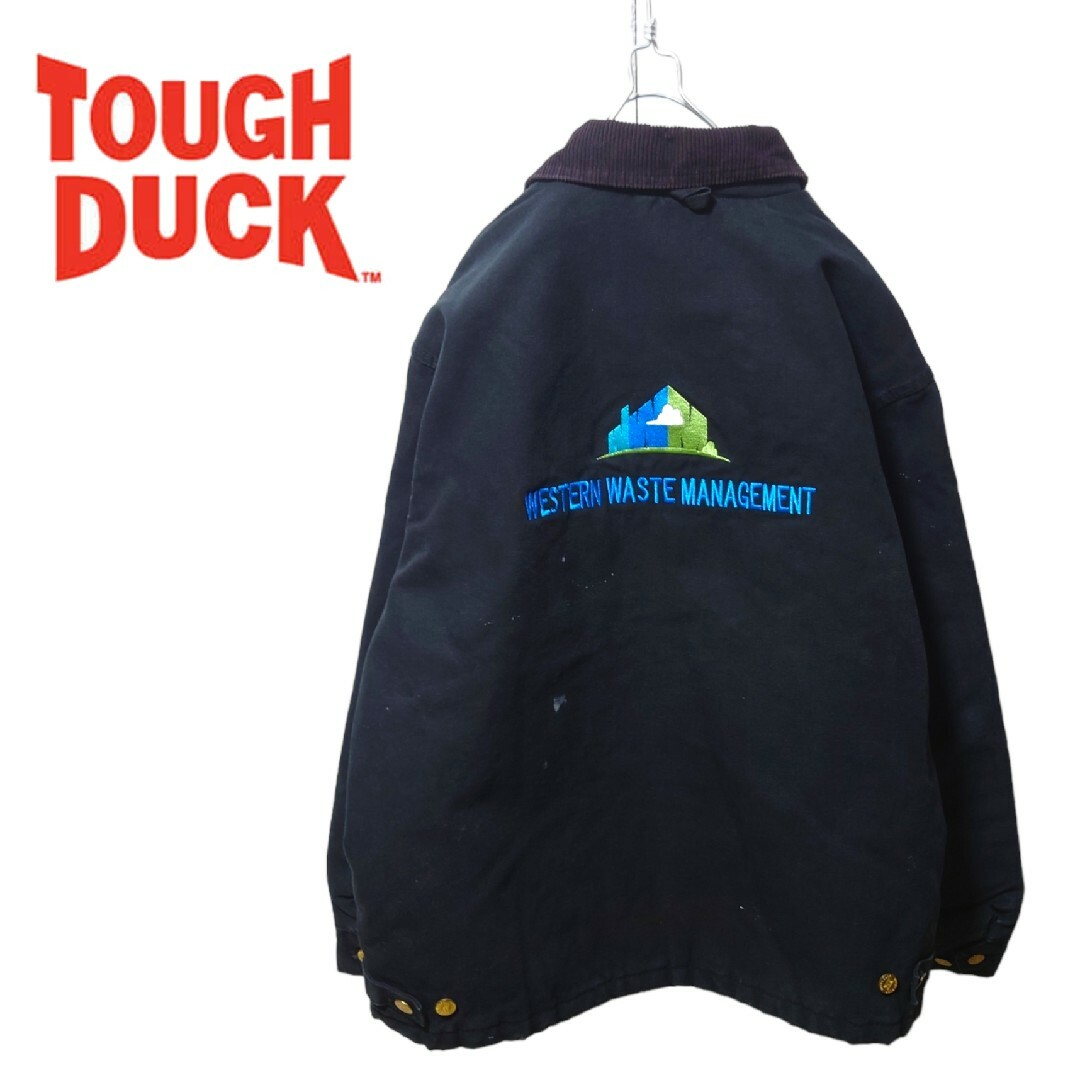 【TOUGH DUCK】 企業ロゴ刺繍 中綿入り ダックジャケット S-121