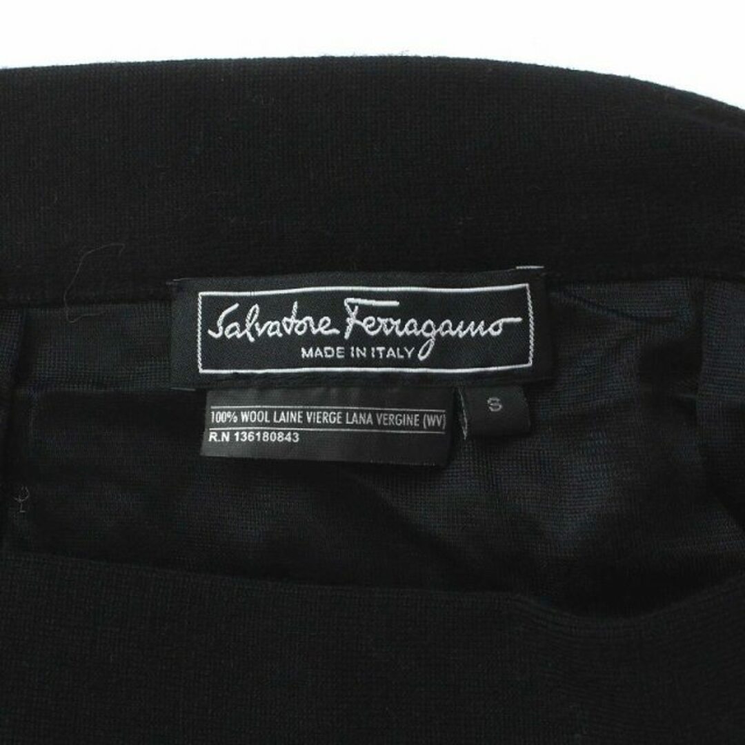 Salvatore Ferragamo タイトスカート ウール S 黒 白 2