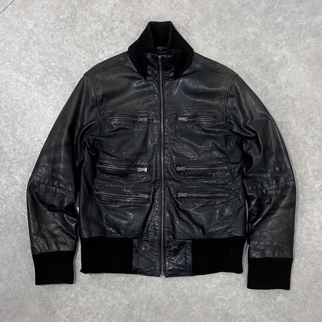 メンズ7-zip leather jacket