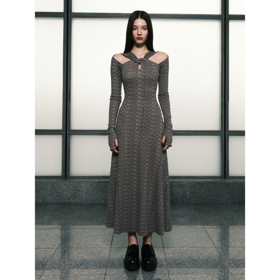 【melt the lady】 front twist long dress