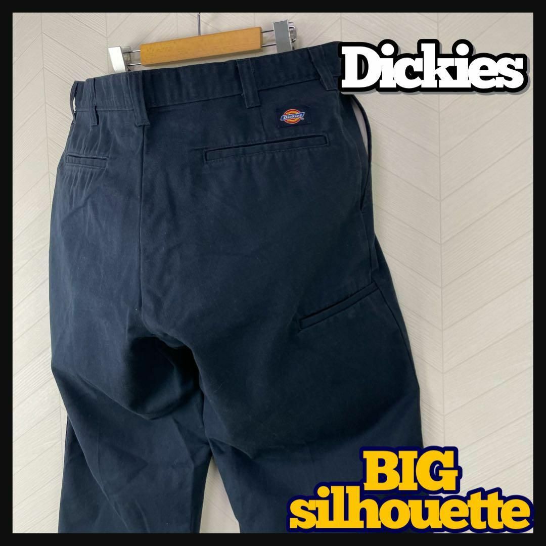 Dickies ワイドワークパンツ チノ 濃紺/ダークネイビー  W38