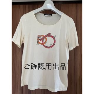 サルヴァトーレフェラガモ(Salvatore Ferragamo)の【美品】Ferragamoフェラガモ  Tシャツ　カットソー　コットン　　半袖(Tシャツ(半袖/袖なし))