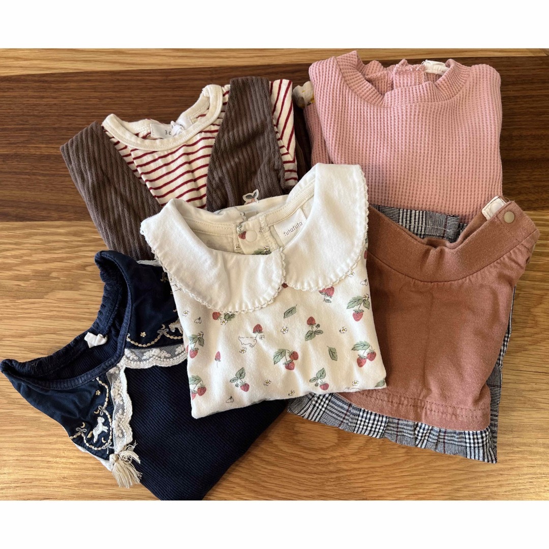 女の子100センチ　5枚セット キッズ/ベビー/マタニティのキッズ服女の子用(90cm~)(Tシャツ/カットソー)の商品写真