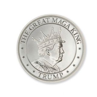 トランプ大統領　1オンス 銀貨　グレートMAGAキング(金属工芸)