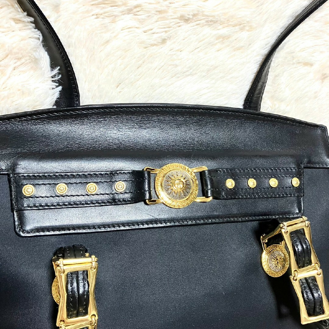 ★VERSACE★ヴェルサーチ サンバースト ヴィンテージ ショルダーバッグ 黒