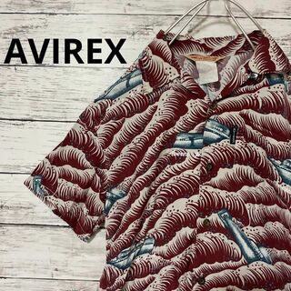 AVIREX アヴィレックス 総柄オープンカラーシャツ 半袖