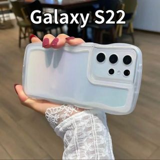 GalaxyS22 なみなみ　ウェーブ　スマホケース　ギャラクシー　スマホケース(Androidケース)