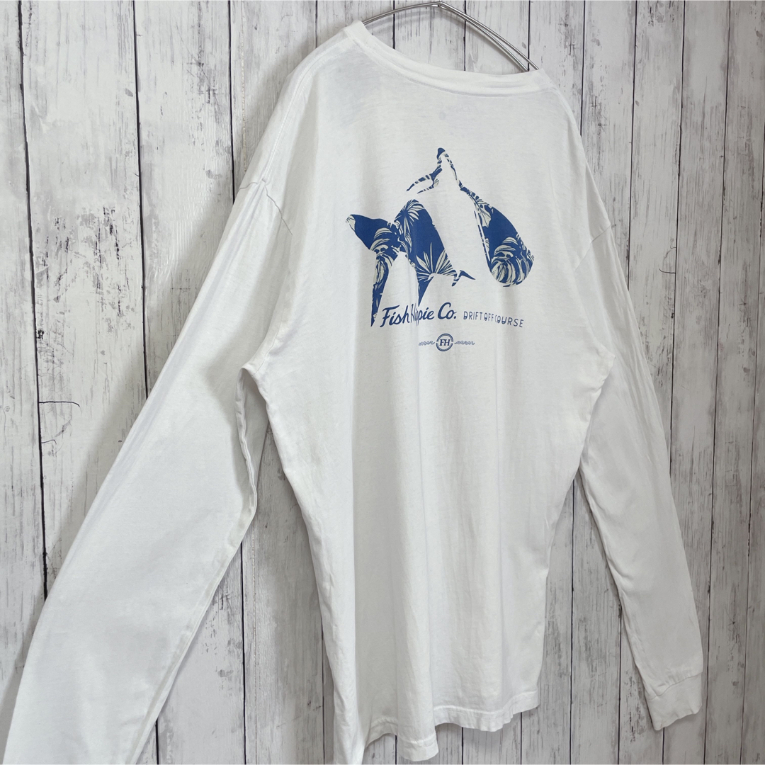 Fish Hippie 魚 バックプリント 海外古着 ロンt 長袖ロングスリーブ