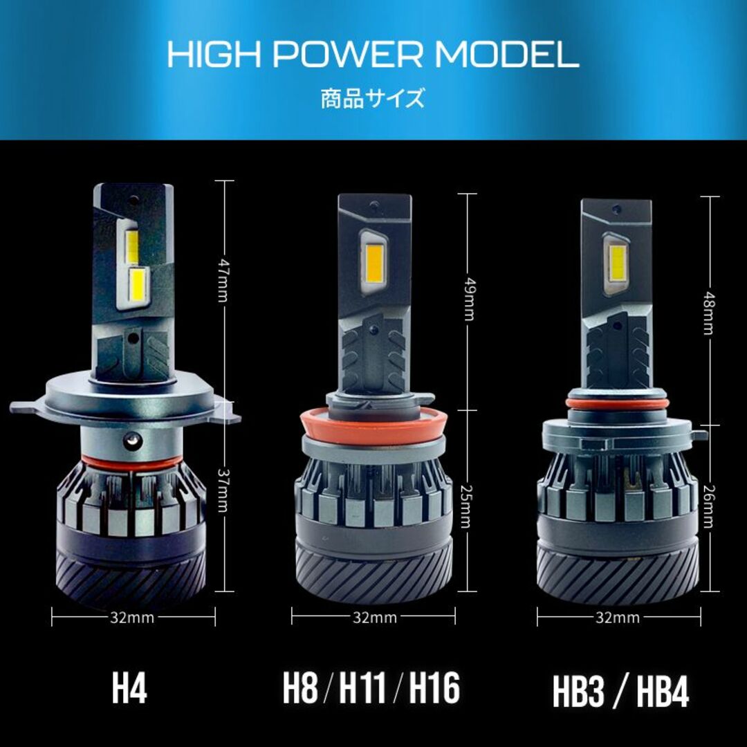 H4 LEDヘッドライト 14000LM ハイパワー HIDより明るい 爆光 H