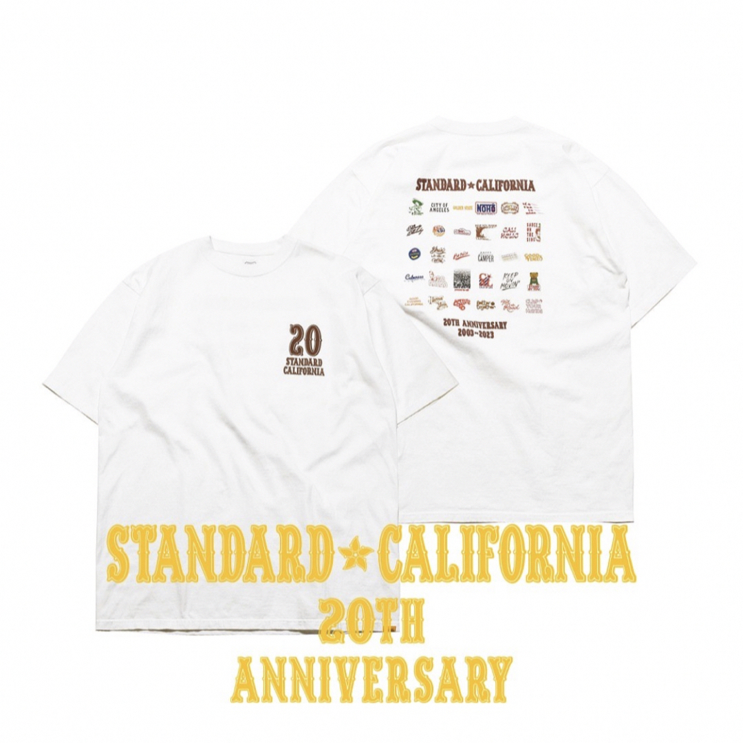 【Standard California】20周年ロゴＴシャツ ホワイト Ｍ