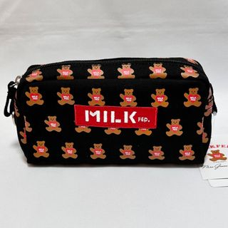 ミルクフェド(MILKFED.)の<新品>ミセスグロスマン×ミルクフェド ポーチ 総柄 ブラック(ポーチ)