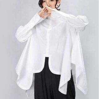 婦人服 2023 新型 シャツ　ゆったり 長袖 シャツ Lサイズ　綺麗め　個性的(シャツ/ブラウス(長袖/七分))