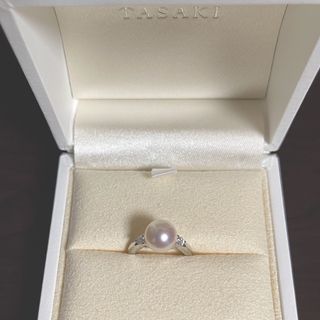 タサキ(TASAKI)の【超美品】TASAKIパールリング8.7mmダイヤ0.1ct 7号(リング(指輪))