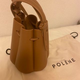 美品POLENE ポレーヌNuméro Huit Miniカヌレバッグ　トープ