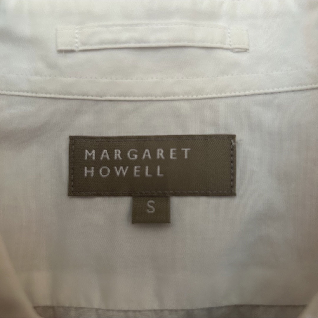 メンズ美品 90s MARGARET HOWELL 長袖 シャツ ホワイト