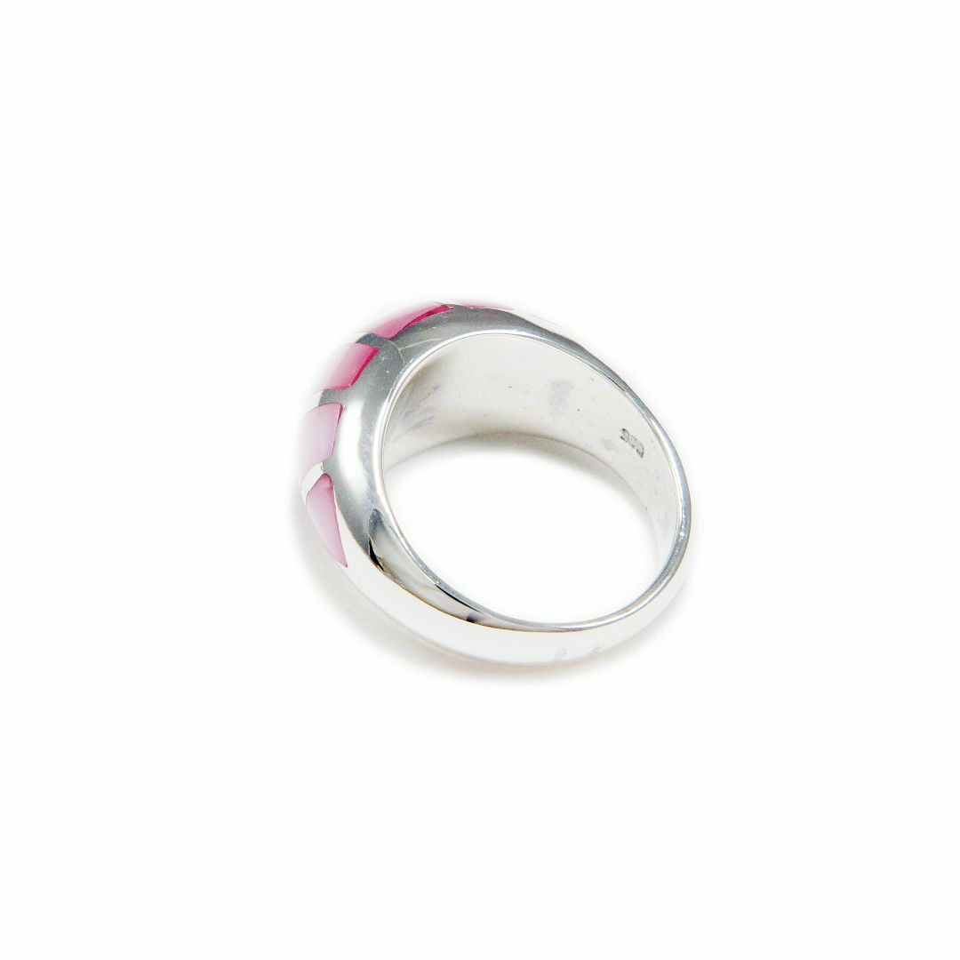 ピンク マザー・オブ・パール シェル 925シルバーリング PR-028PK レディースのアクセサリー(リング(指輪))の商品写真
