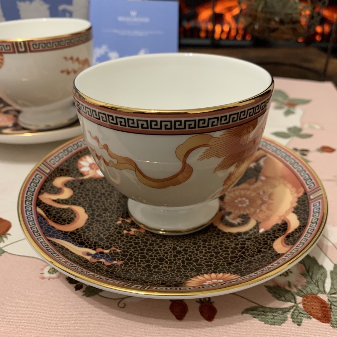 WEDGWOOD（ウェッジウッド）インディア　リーシェイプ　カップ\u0026ソーサー2客