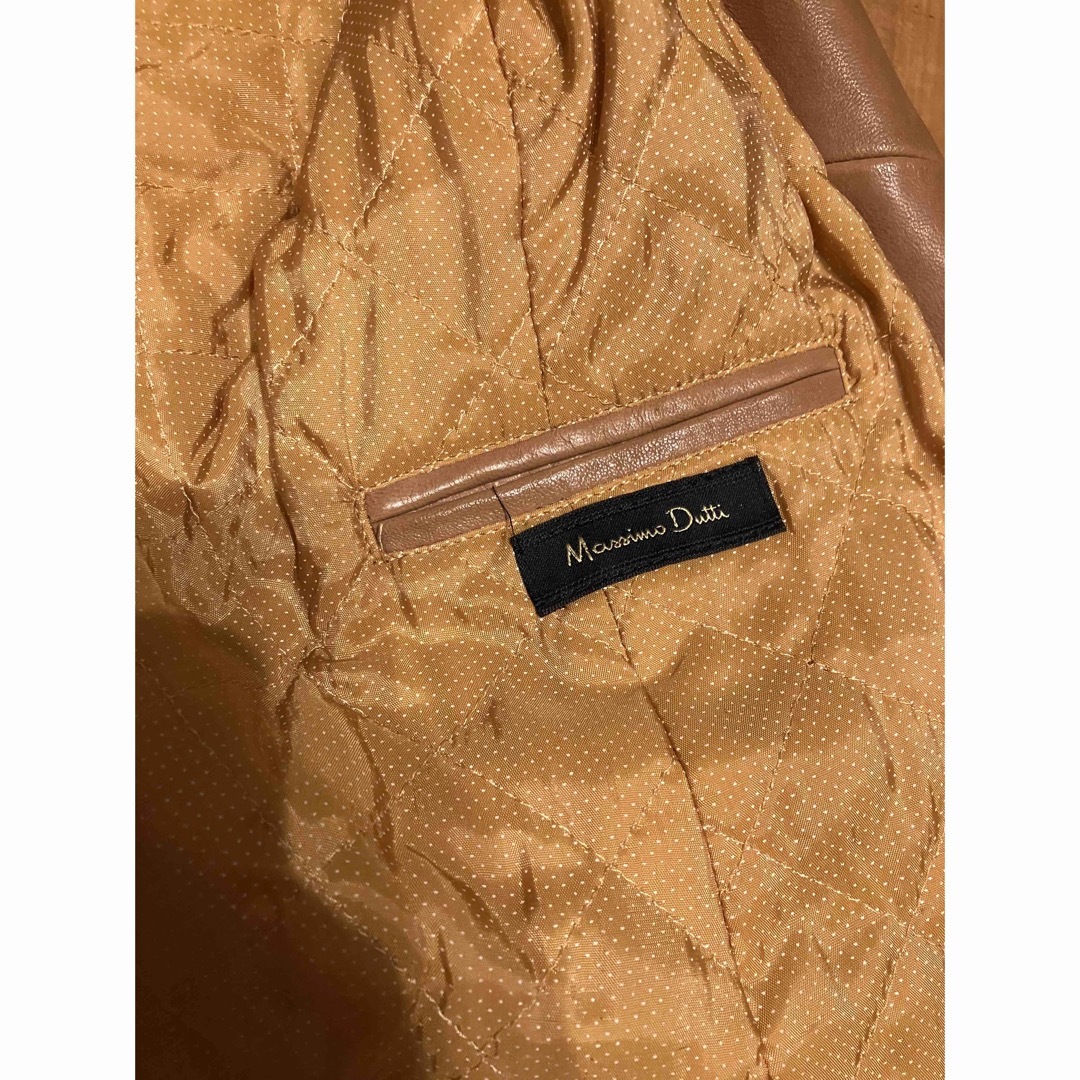 Massimo Dutti  キルティング　ラムレザー ジャケット　ライダース