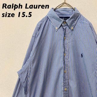 ラルフローレン(Ralph Lauren)のラルフローレン　長袖シャツ　ボタンダウン　ストライプ　ポニーロゴ　男女兼用(シャツ)