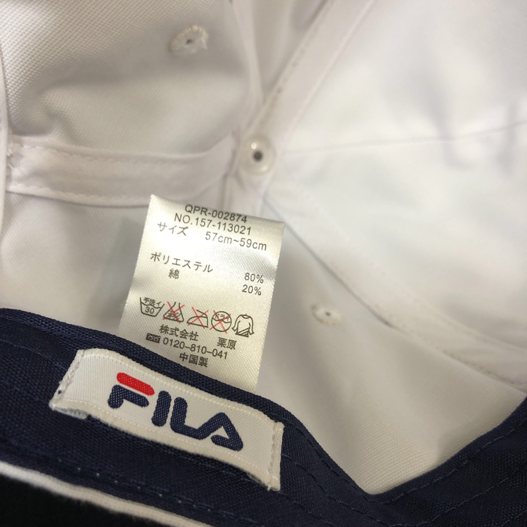 FILA(フィラ)のfila フィラ　キャップ　白　ホワイト メンズの帽子(キャップ)の商品写真