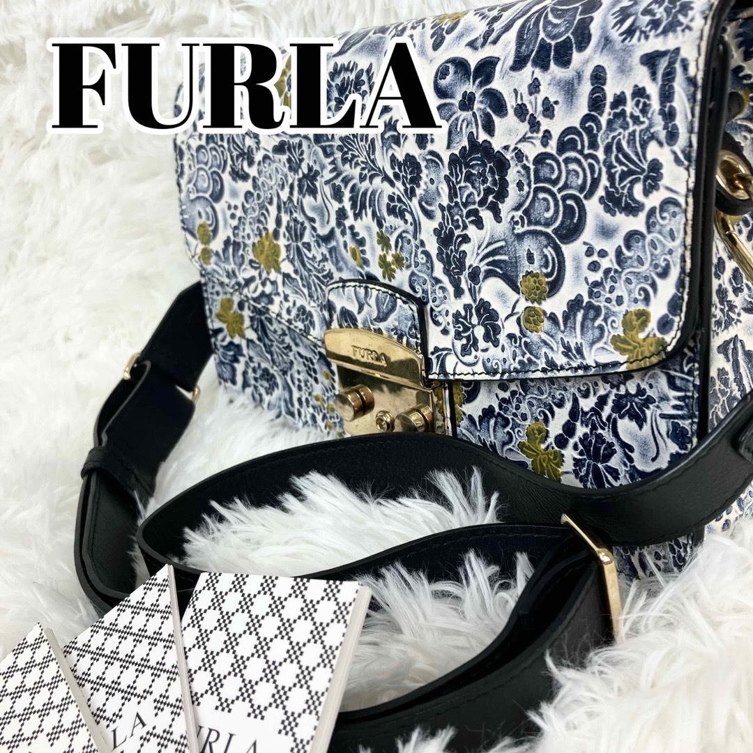 Furla - ✨美品✨フルラ メトロポリス 花柄 フラワー ショルダーバッグ