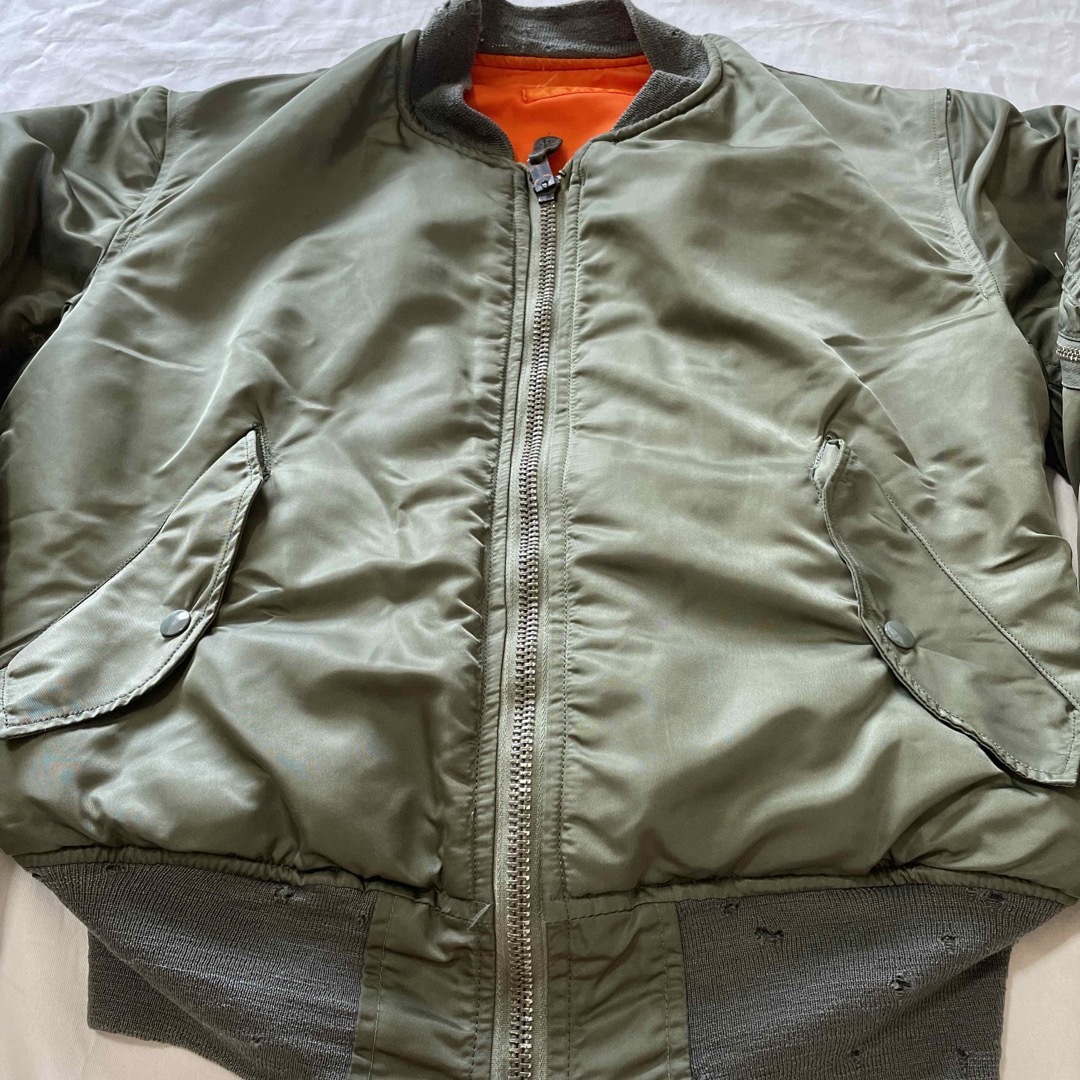 ALPHA INDUSTRIES(アルファインダストリーズ)の70s ビンテージ ma1 b15 フライトジャケット アルファ ミリタリー メンズのジャケット/アウター(フライトジャケット)の商品写真