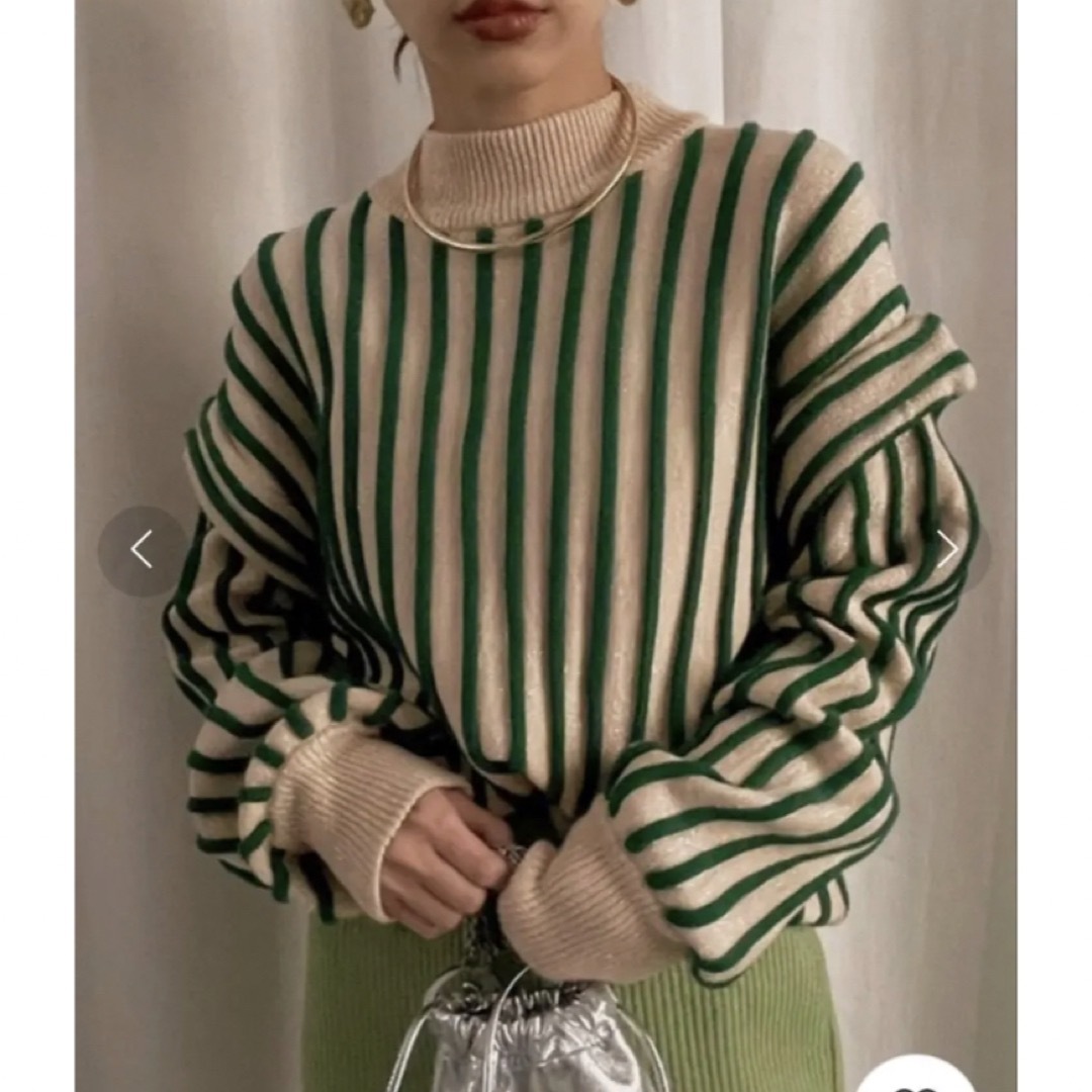 Ameri VINTAGE(アメリヴィンテージ)の新品タグ付　SWELL STRIPE KNIT ameri vintage レディースのトップス(ニット/セーター)の商品写真