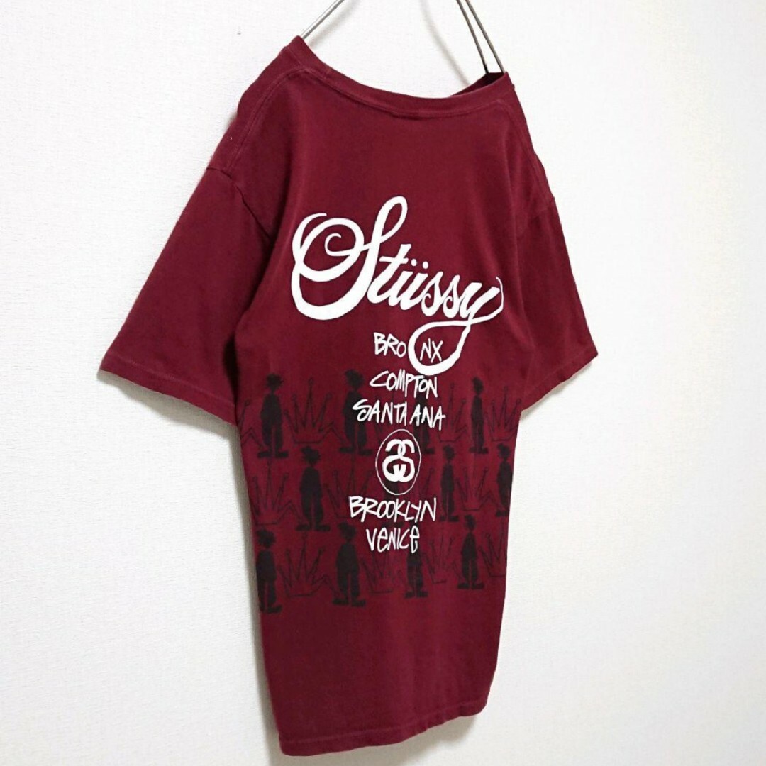 ステューシー ワールドツアー シャドーマン クラウン 両面 ロゴ 半袖 Tシャツ 5