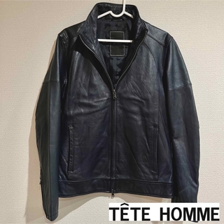 TETE HOMME - 【TETEHOMME テットオム】レザージャケット 革ジャン ライダース ラム