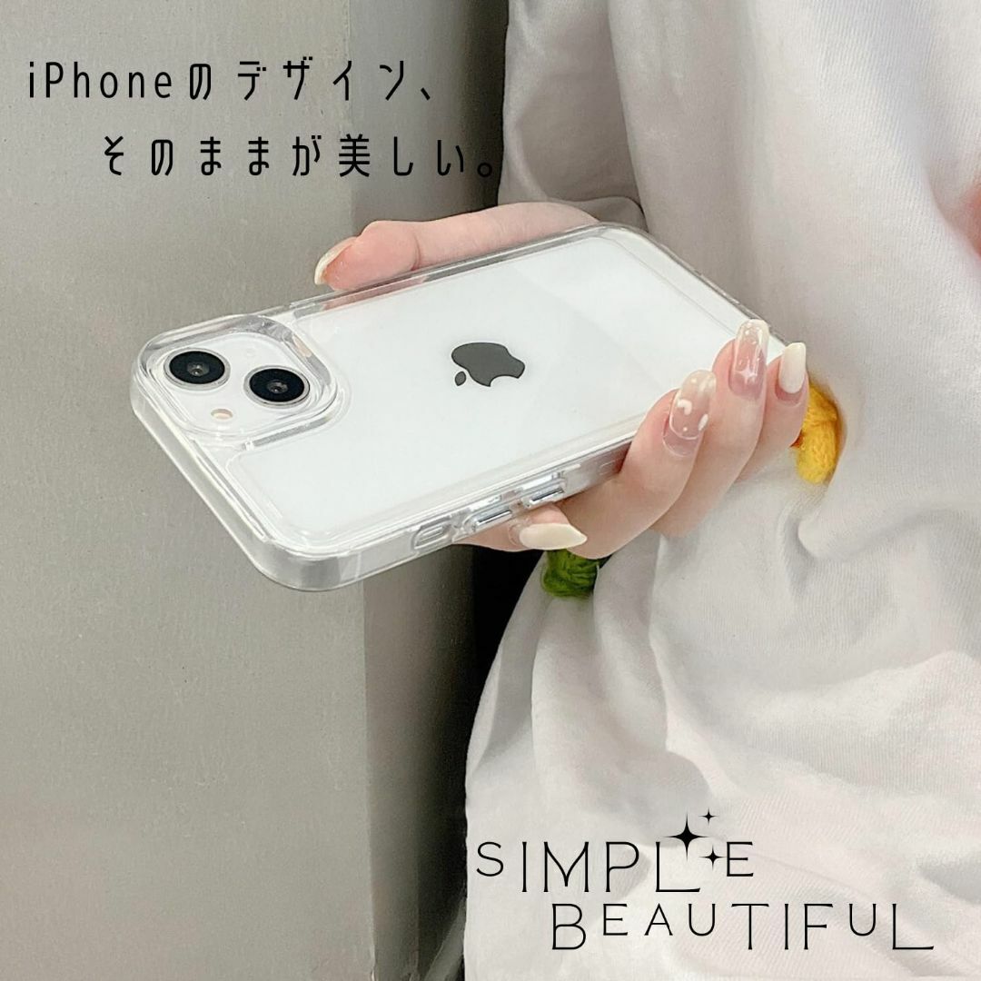 saymi's iPhoneケース クリア 透明 おしゃれ 韓国 シンプル スマ 5
