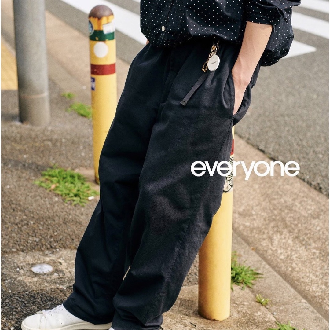 everyone belted easy pants BLACK S パンツ