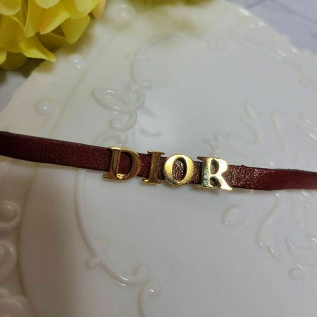 Dior　ゴールド×レッド　ロゴ　チョーカー　ネックレス　ドレス　ワンピース