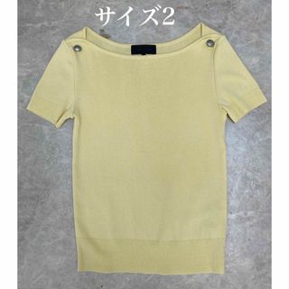 アンタイトル(UNTITLED)の☆美品☆アンタイトル　クリームイエローサマーニット　2(カットソー(半袖/袖なし))