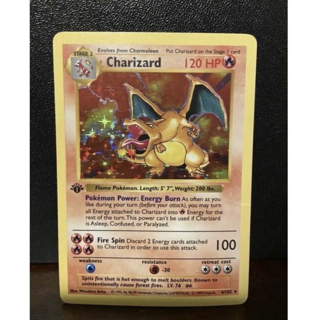 10評価ポケモンカード　リザードン Charizard 1st Edition 英語