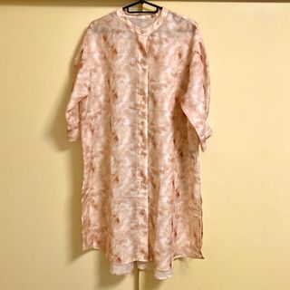 ダブルクローゼット(w closet)の★☆w closet☆タイダイ風プリントシアーロングシャツ(シャツ/ブラウス(半袖/袖なし))