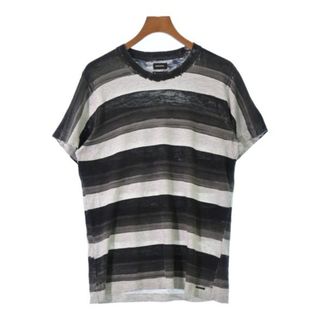 ディーゼル(DIESEL)のDIESEL ディーゼル Tシャツ・カットソー S 黒xグレー等(ボーダー) 【古着】【中古】(Tシャツ/カットソー(半袖/袖なし))