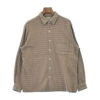 スティーブンアラン(steven alan)のsteven alan カジュアルシャツ S ベージュx紫(チェック) 【古着】【中古】(シャツ)