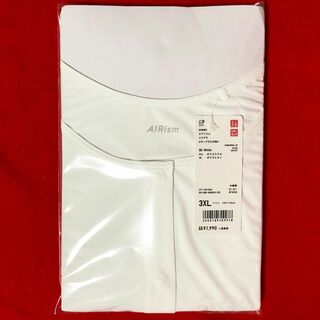 ユニクロ(UNIQLO)のユニクロWOMENエアリズムマエアキUネックT八分袖+白3XLサイズ(Tシャツ(長袖/七分))