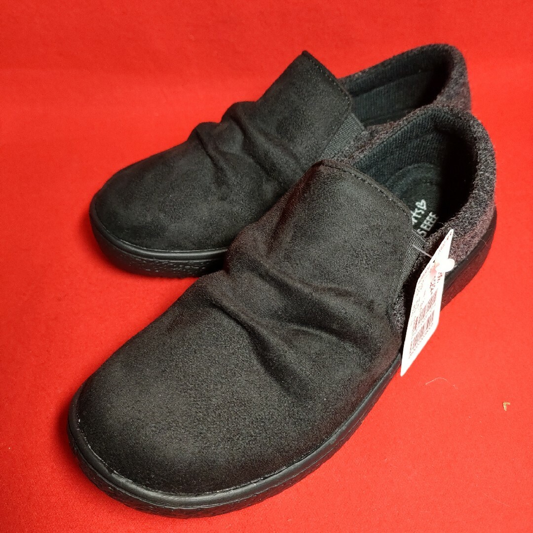 pansy(パンジー)のパンジー 幅広 4E スリッポン 外反母趾対応 PANSY 痛くない靴 黒 レディースの靴/シューズ(スリッポン/モカシン)の商品写真